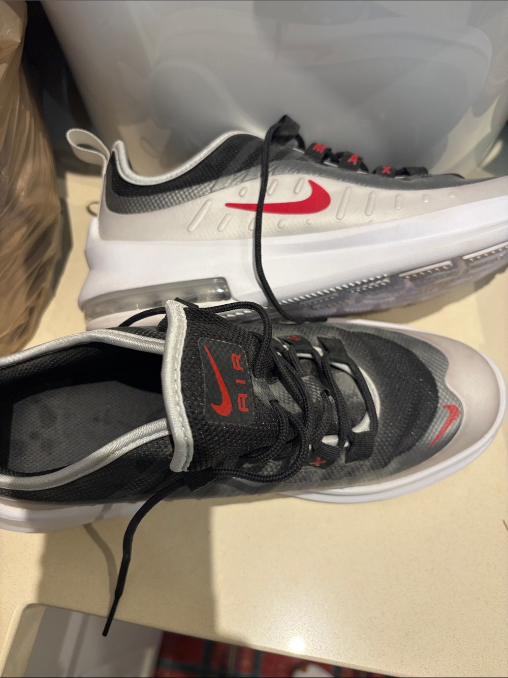 Nike Men's Black, White & Red Air Sneakers